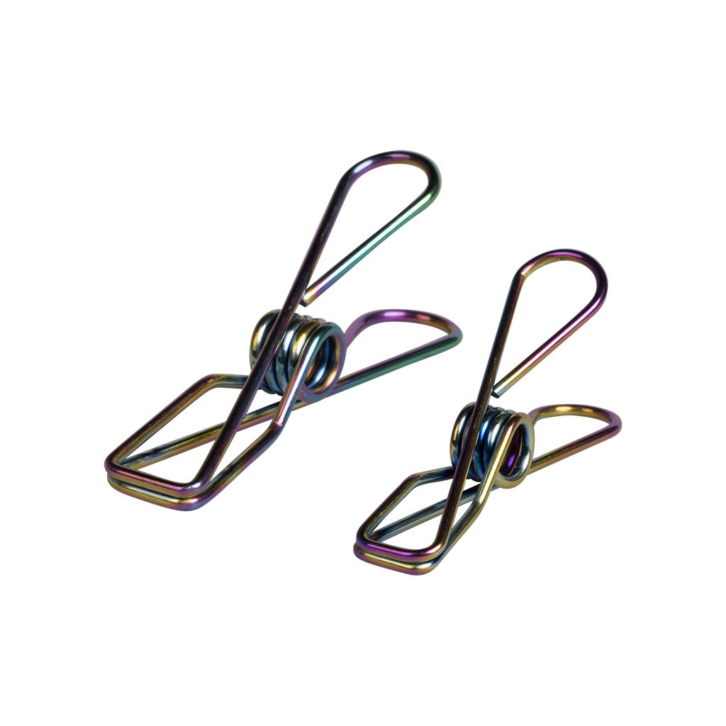 Twin Pack Enviro Clothes Pegs Rainbow Stainless Steel 40 Regular & 10 Large - Simply Clotheslines